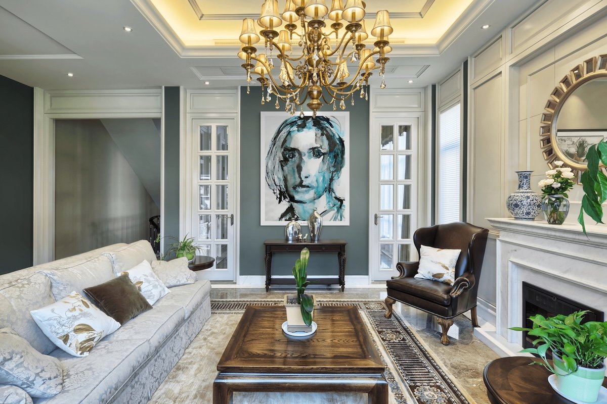 Ritratto astratto Ethereal Gaze di Ilaria Berenice – Stampa fine art giclée in edizione limitata nei toni del turchese e del nero.