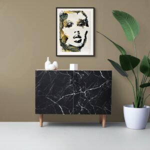 Golden Face in an entrance hall