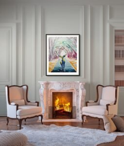 Guardian of the Path on fireplace