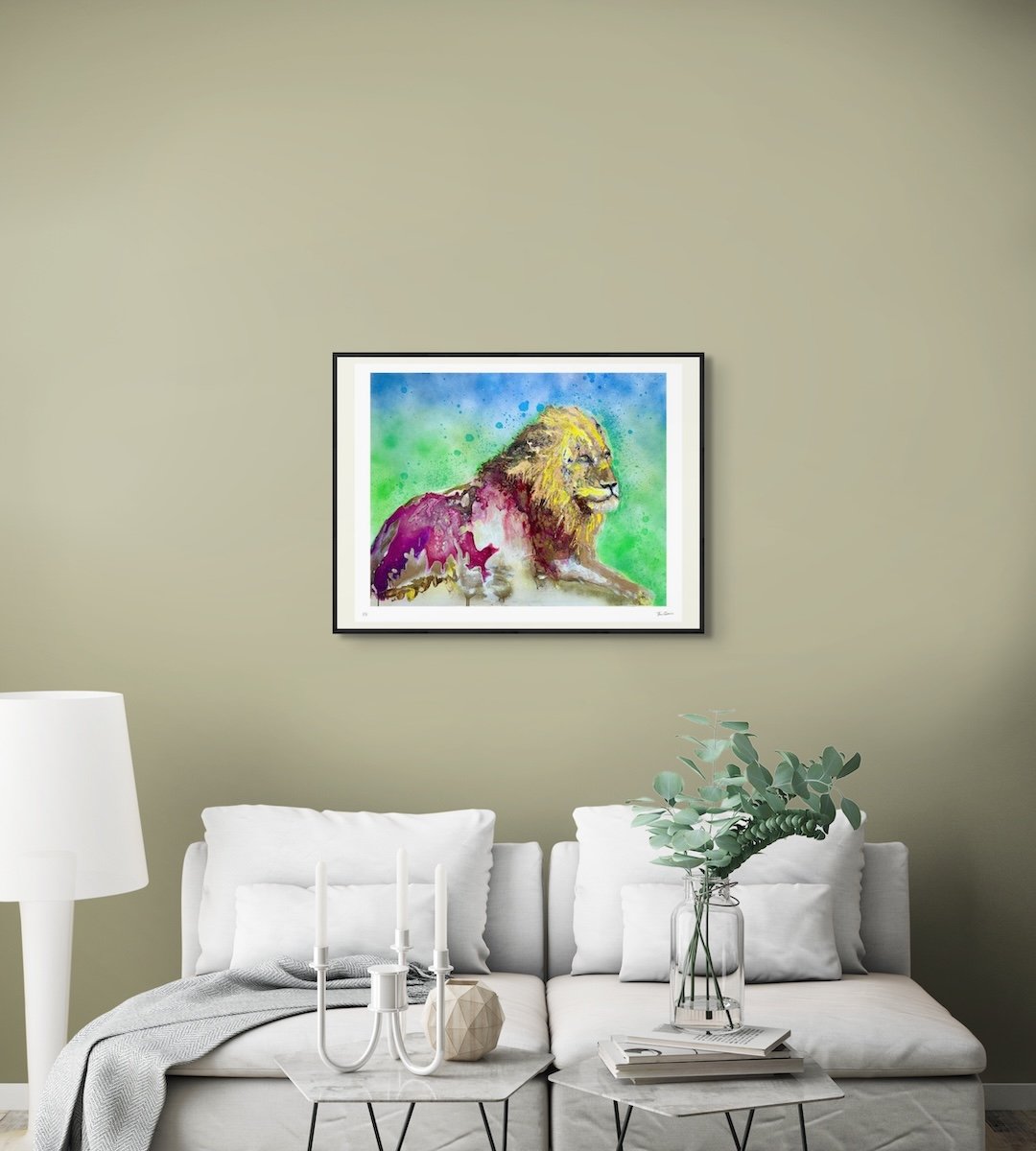 Sovereign Lion in a minimalist ambient